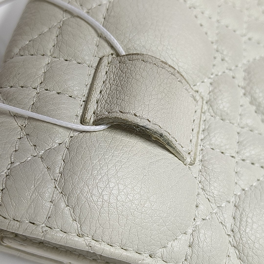Cannage Calfskin Belt Bag White