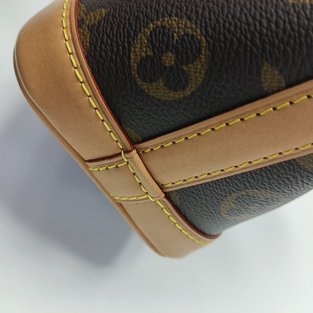 NOÉ Nano Monogram Coated Canvas Brown