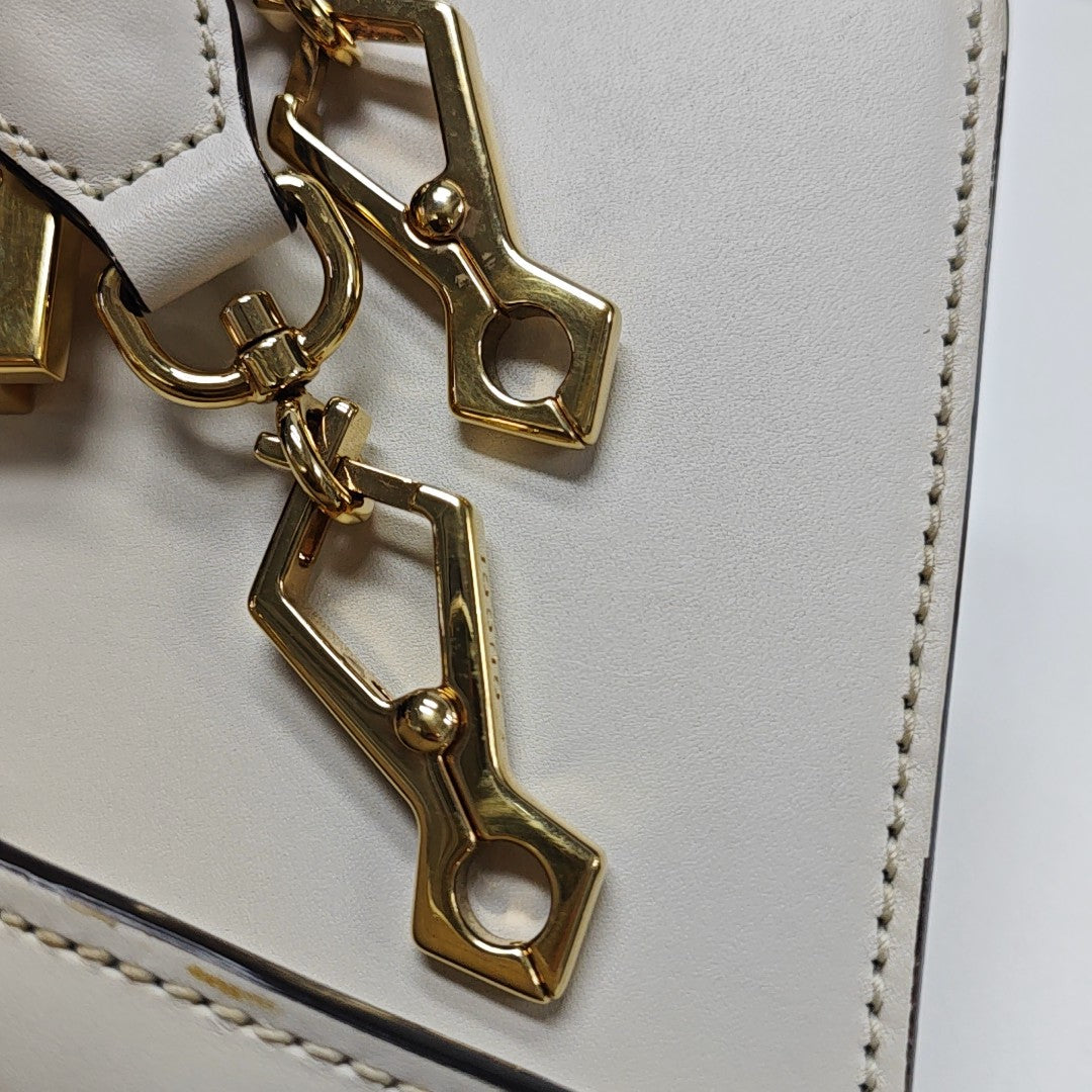 Sylvie Mini Calfskin White