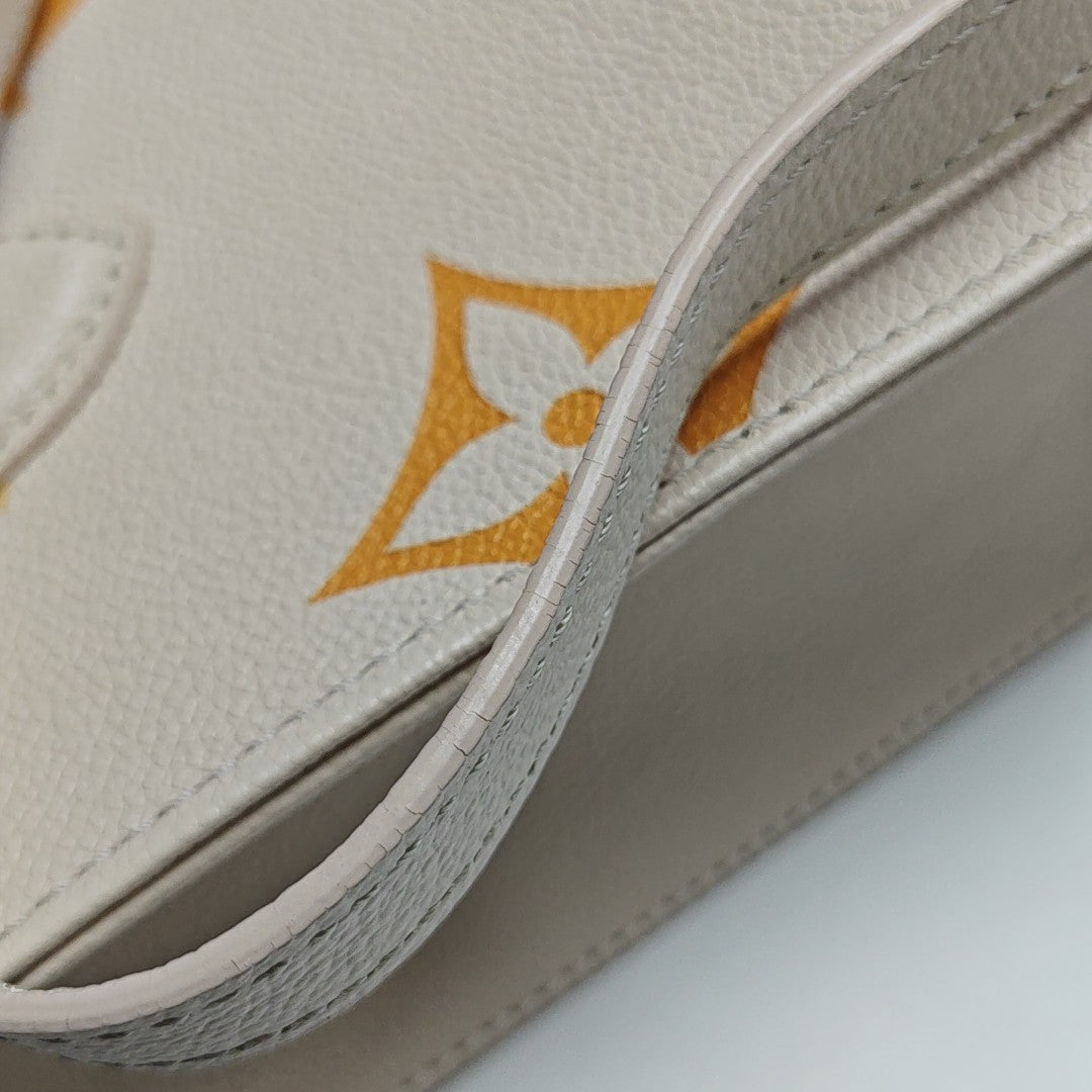 ONTHEGO PM Monogram Calfskin Beige