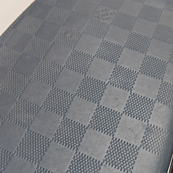 ATOLL Damier Calfskin Blue Wallet