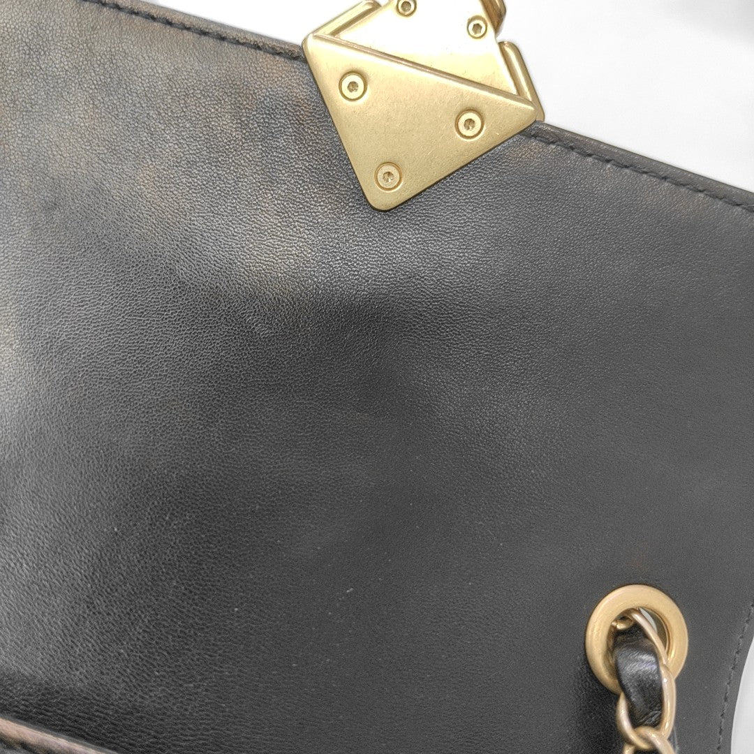 Quilted Lambskin Shoulder Bag Mini Black