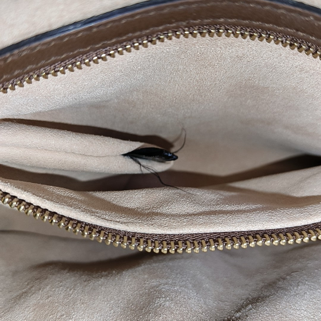 Horsebit 1955 Small Coated Canvas Beige