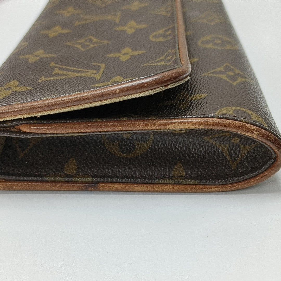 TWIN GM Monogram Coated Canvas Brown