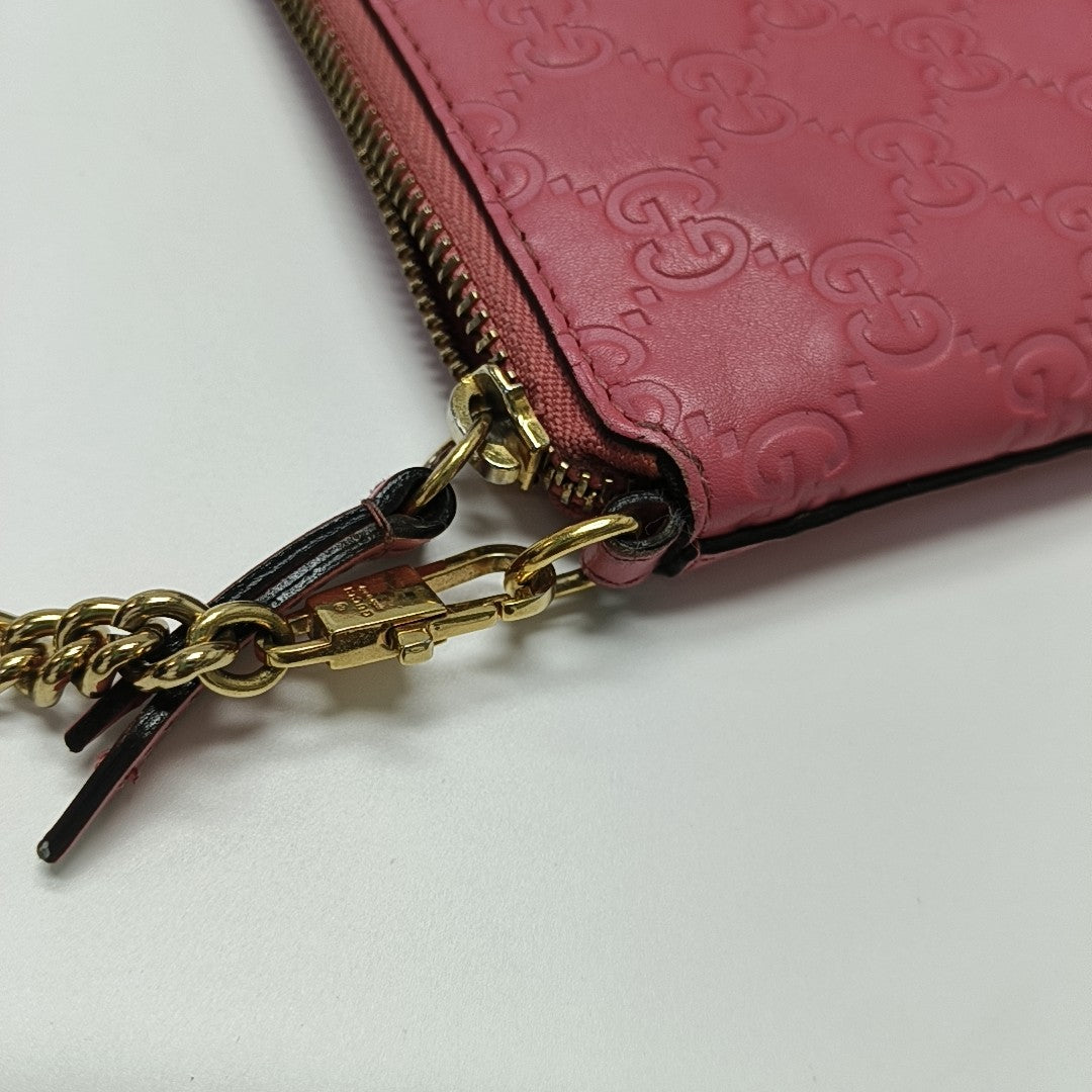 Monogram Calfskin Top Handle Bag Pink