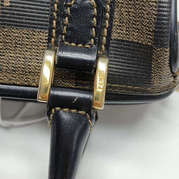 Coated Canvas Shoulder Bag Black