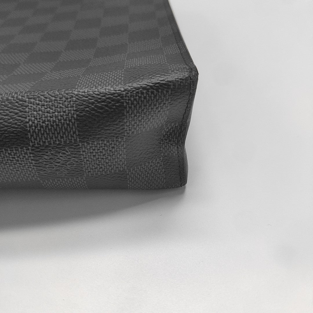 Pochette Voyag MM Damier Graphite Coated Canvas Gray