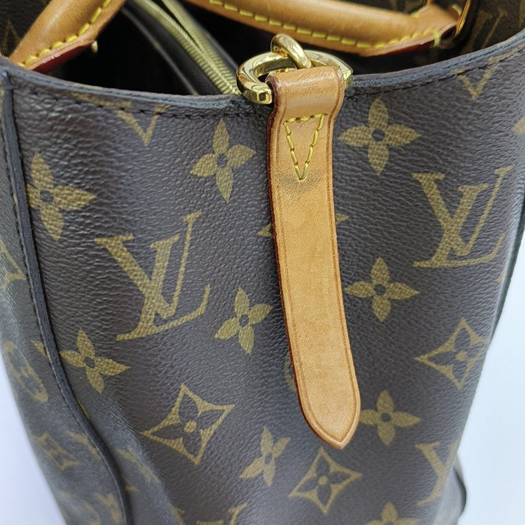 MONTAIGNE MM Monogram Coated Canvas Brown