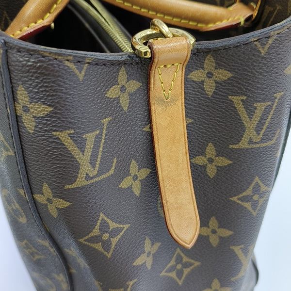 MONTAIGNE MM Monogram Coated Canvas Brown