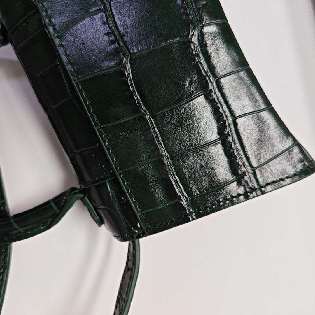 Hourglass Mini Calfskin Green