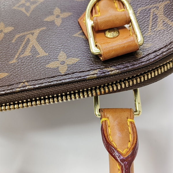 ALMA BB Monogram Coated Canvas Brown
