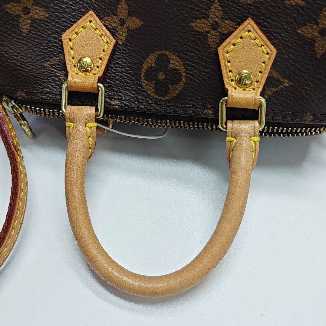 SPEEDY Nano Monogram Coated Canvas Brown
