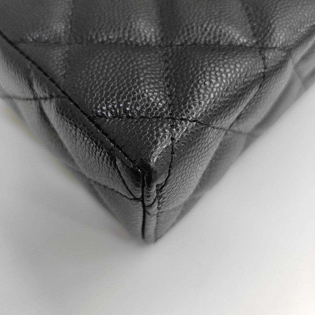 25C Quilted Grained Calfskin Black