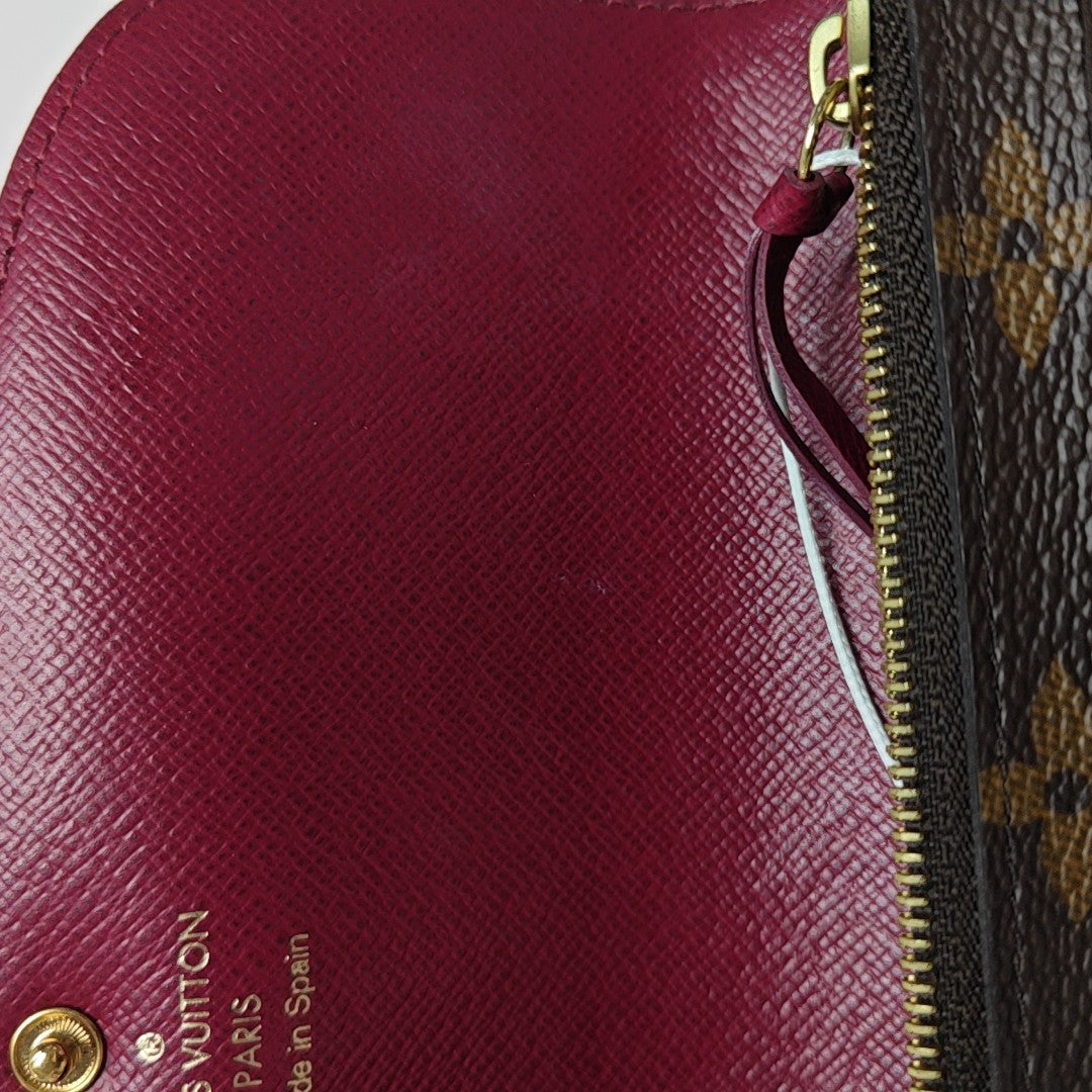 EMILIE Monogram Coated Canvas Brown Wallet
