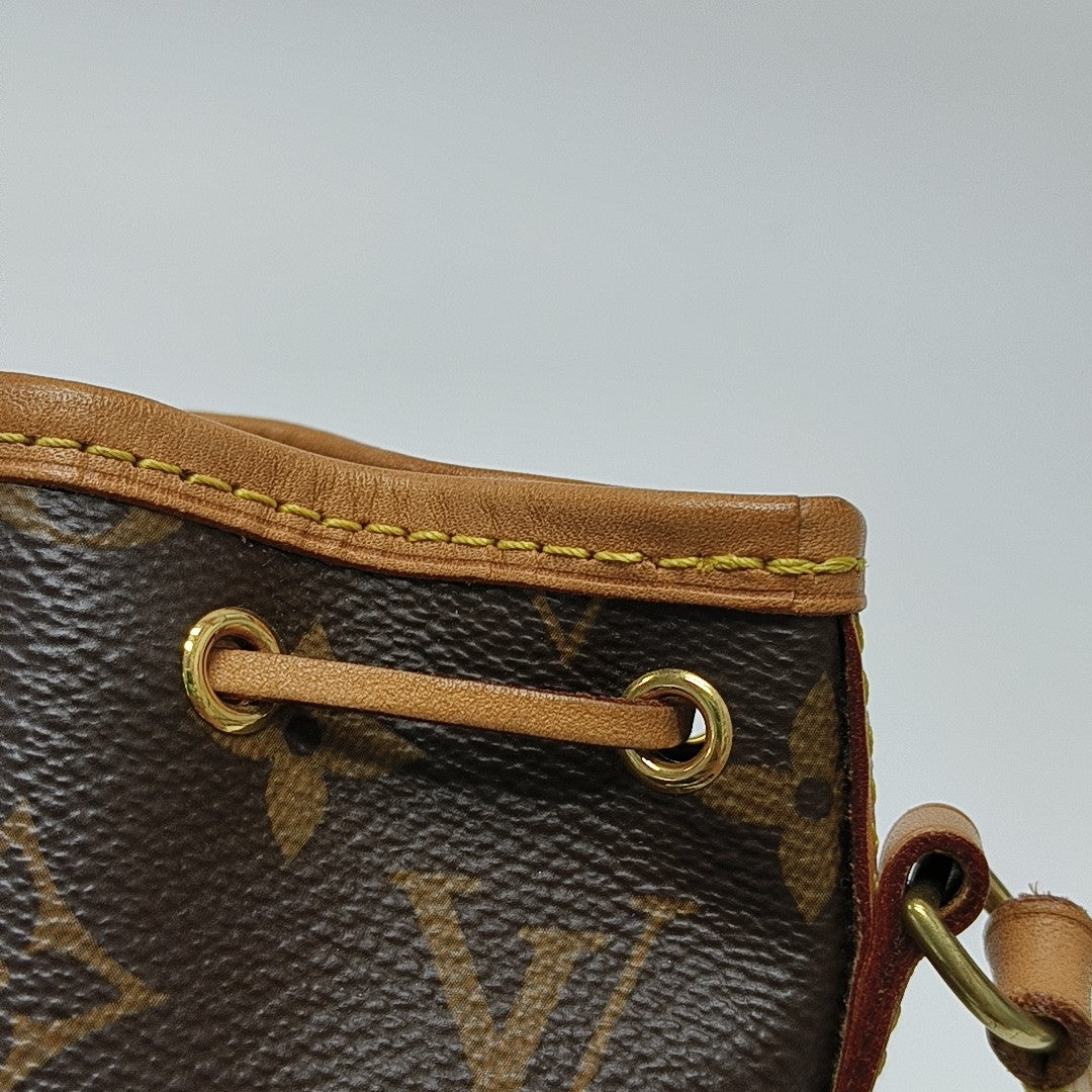 NÉONOÉ Nano Monogram Coated Canvas Brown