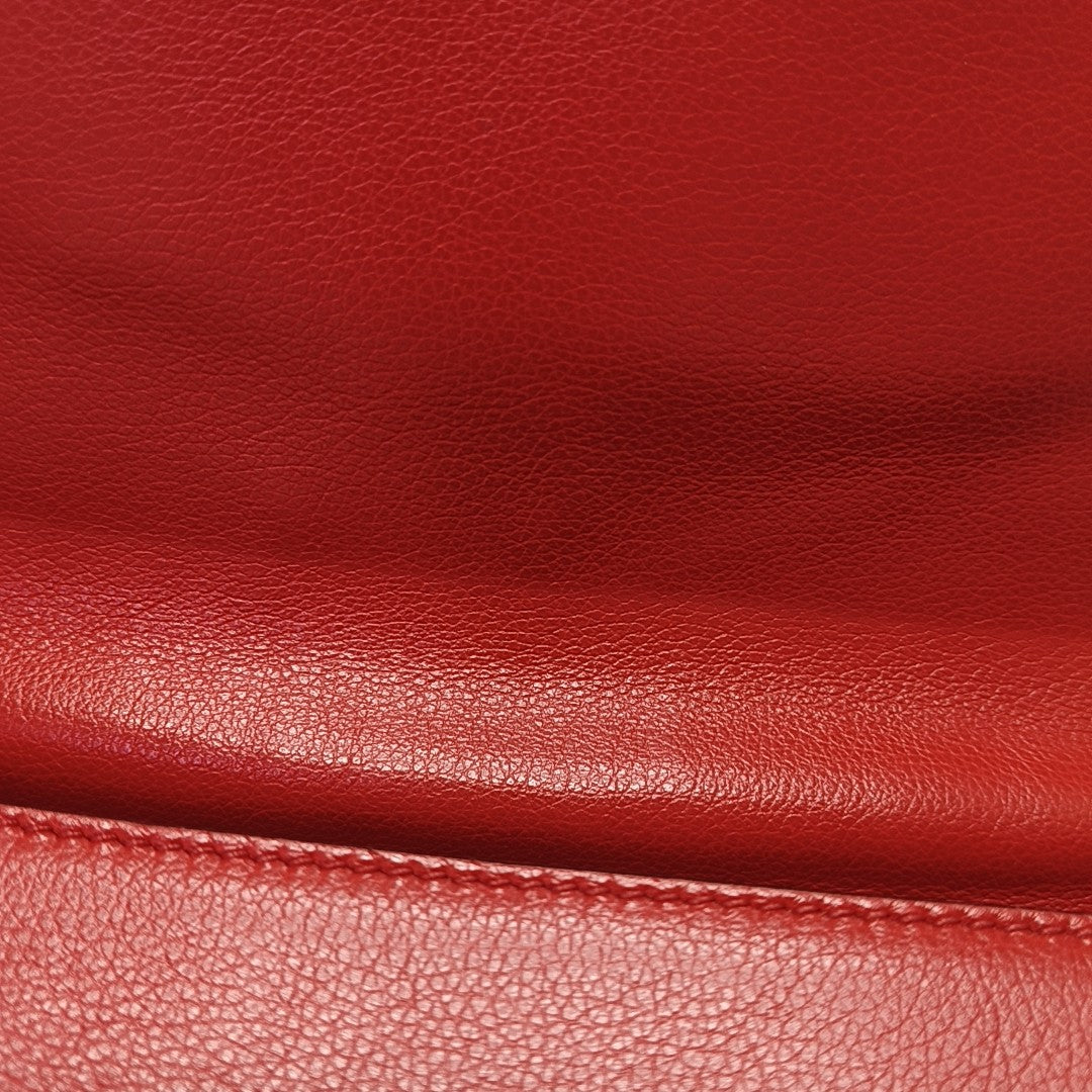 Calfskin Shoulder Bag Red