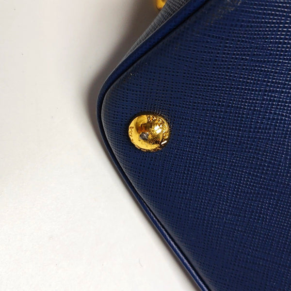 Authenticated pre-owned  Promenade Calfskin Blue - Top Handle Bag at Looply
