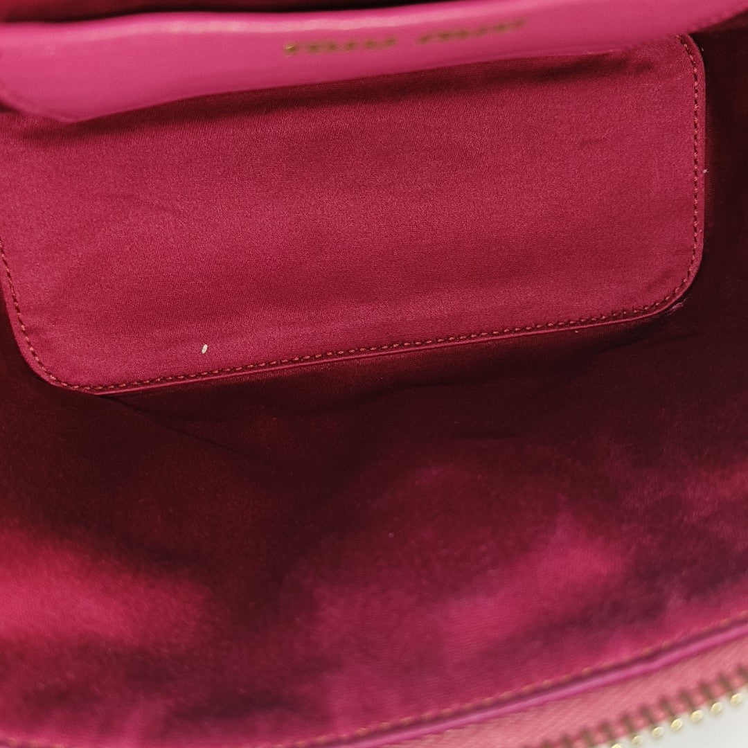 Quilted Lambskin Shoulder Bag Red
