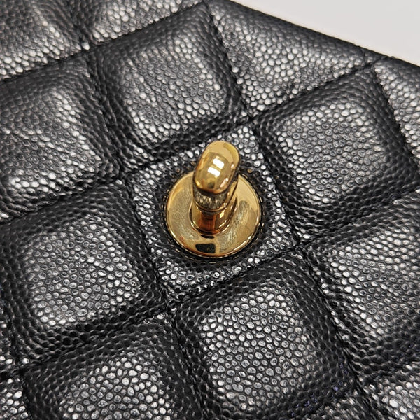 COCO HANDLE Mini Quilted Grained Calfskin Black