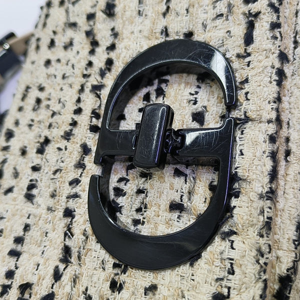 Dior Caro Small Cannage Wool White
