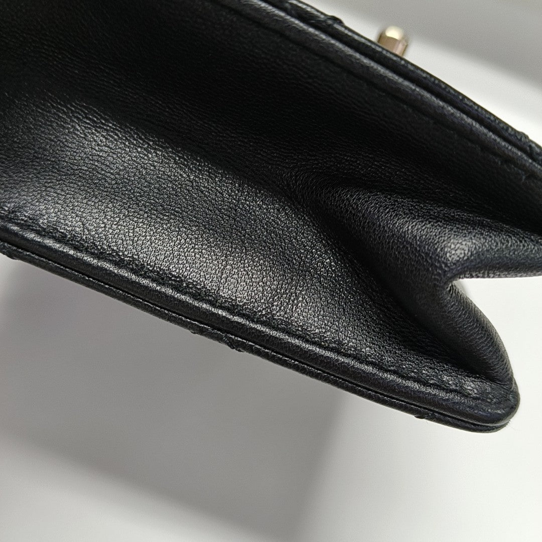 Quilted Lambskin Crossbody Bag Black