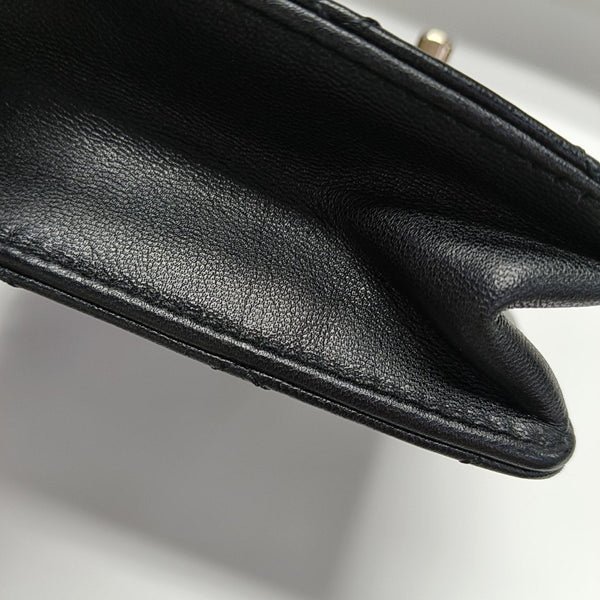 Quilted Lambskin Crossbody Bag Black