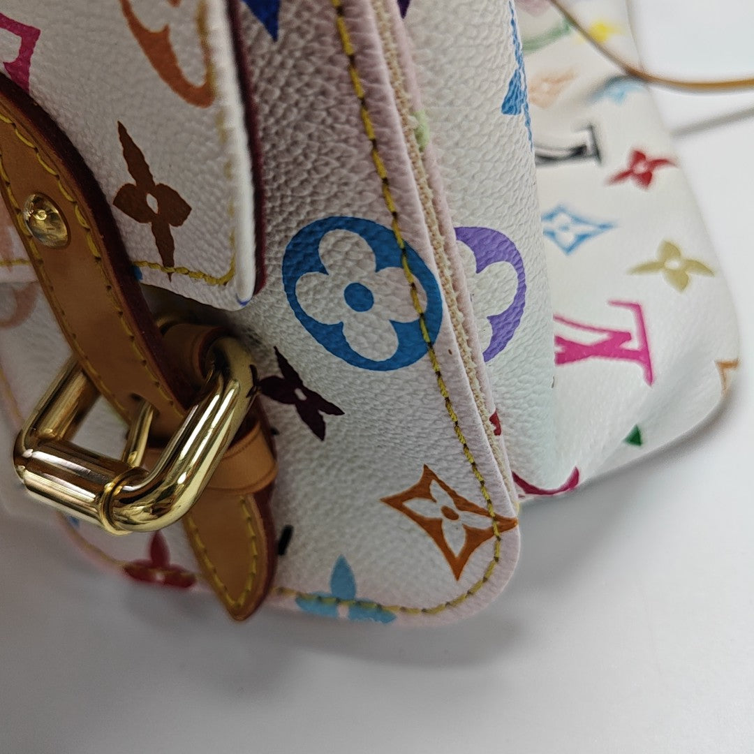 NÉONOÉ MM Monogram Coated Canvas White