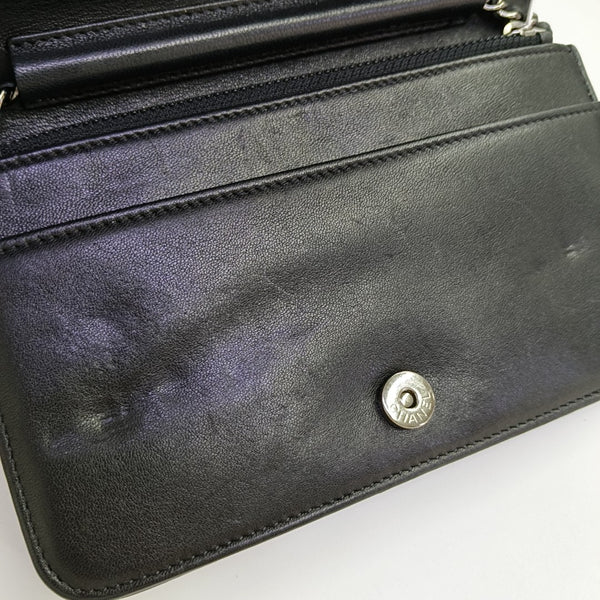 Quilted Calfskin Shoulder Bag Black