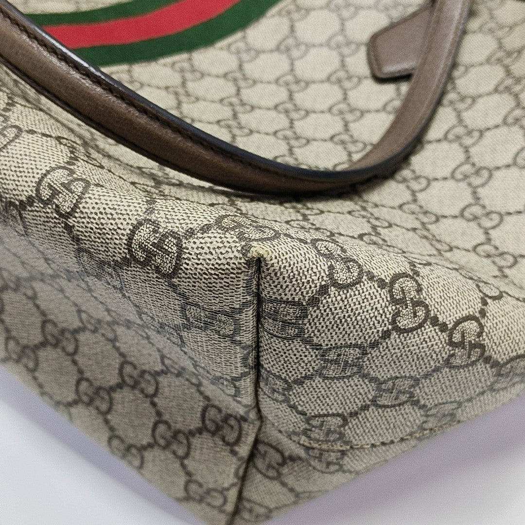 Monogram Coated Canvas Tote Bag Brown