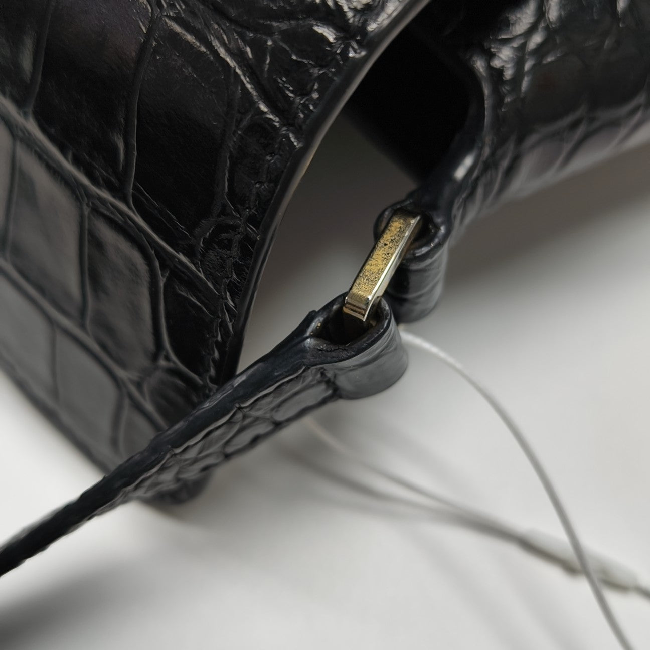 Calfskin Top Handle Bag Black