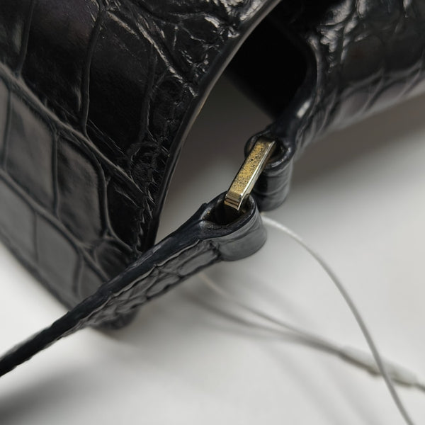 Calfskin Top Handle Bag Black