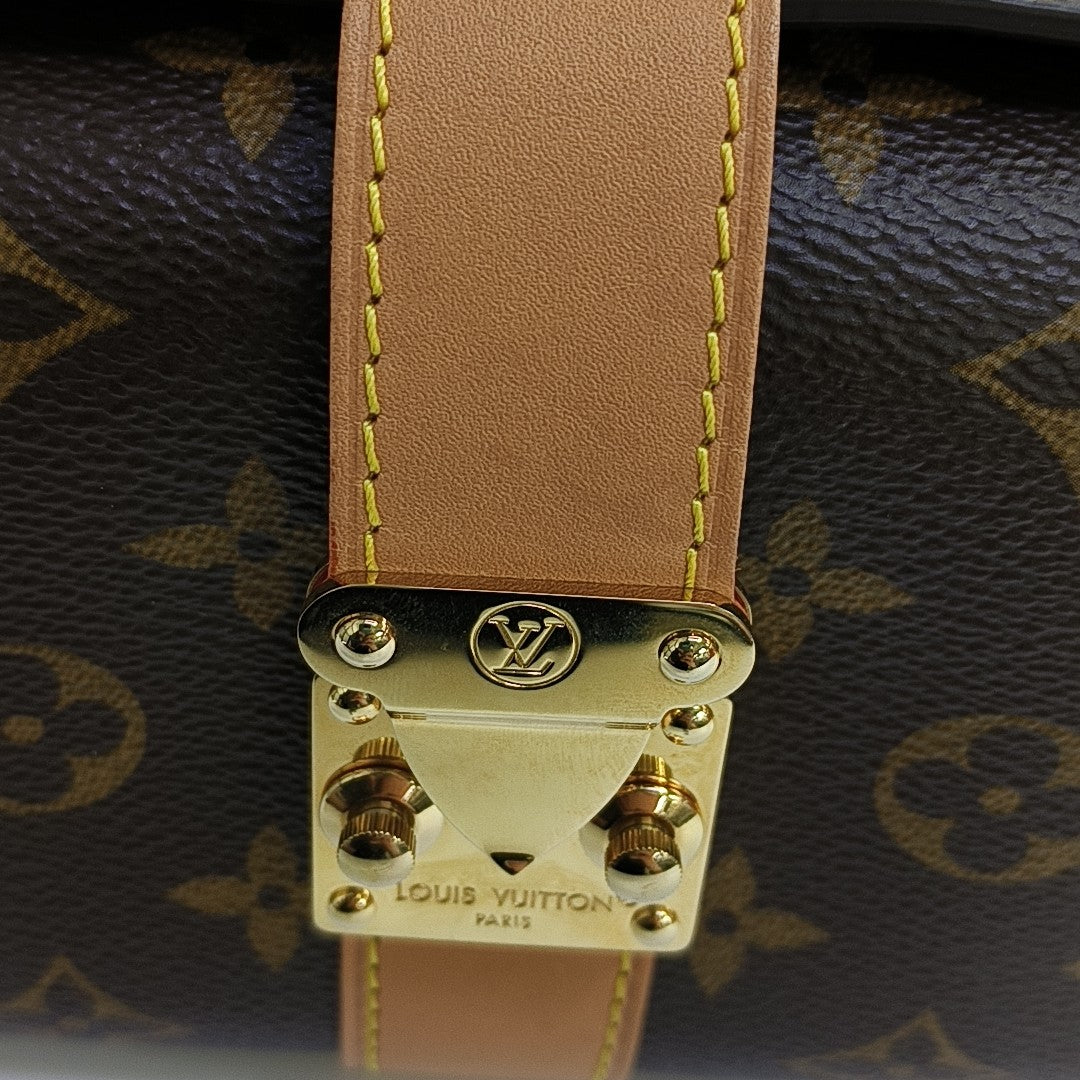 Pochette Mia Monogram Coated Canvas Brown