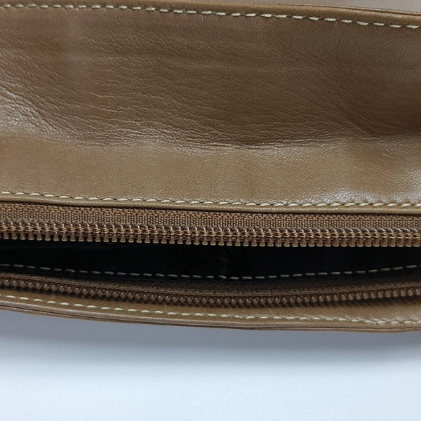 Lambskin Shoulder Bag Brown