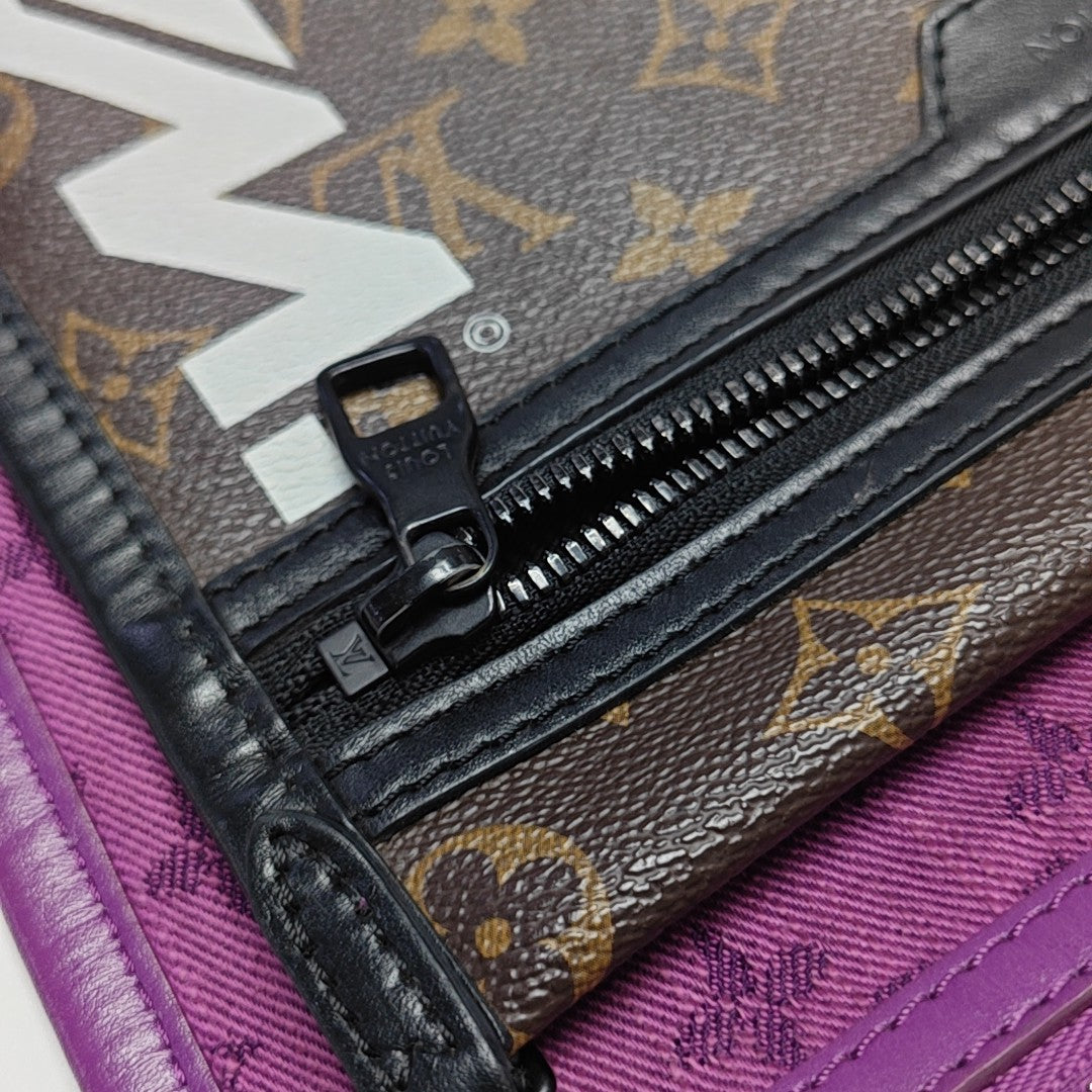 FLAT Monogram Coated Canvas Brown