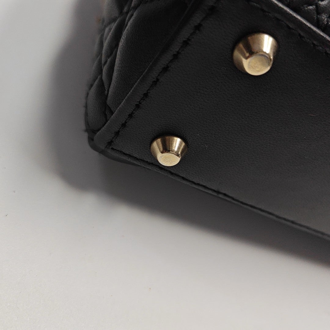 Lady Dior Mini Cannage Lambskin Black