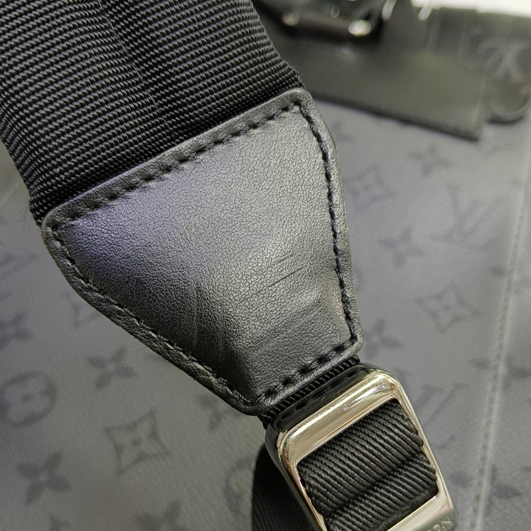 CHRISTOPHER PM Monogram Coated Canvas Gray