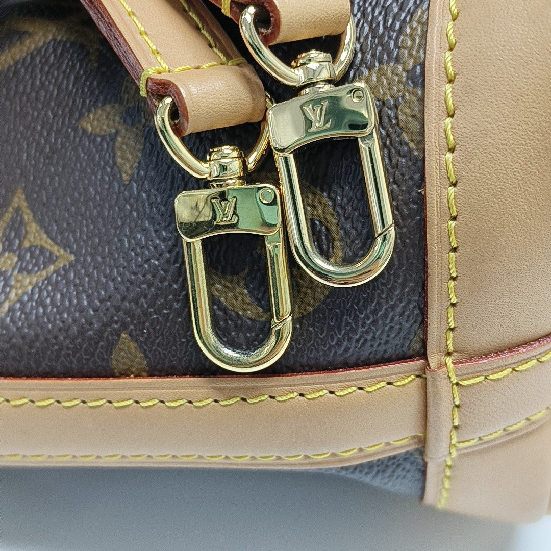 NOÉ Nano Monogram Coated Canvas Brown