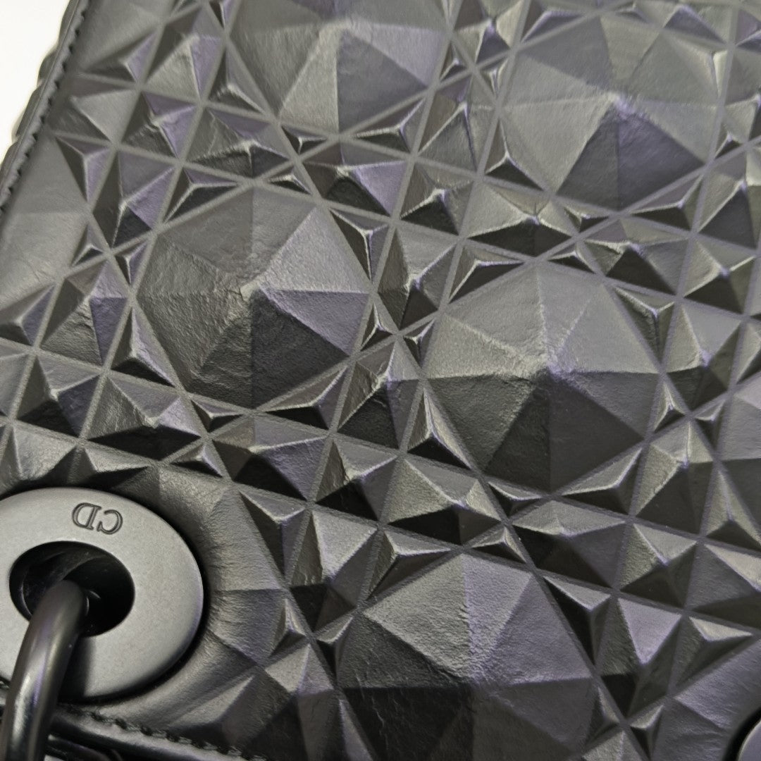 Lady Dior Mini Cannage Calfskin Black