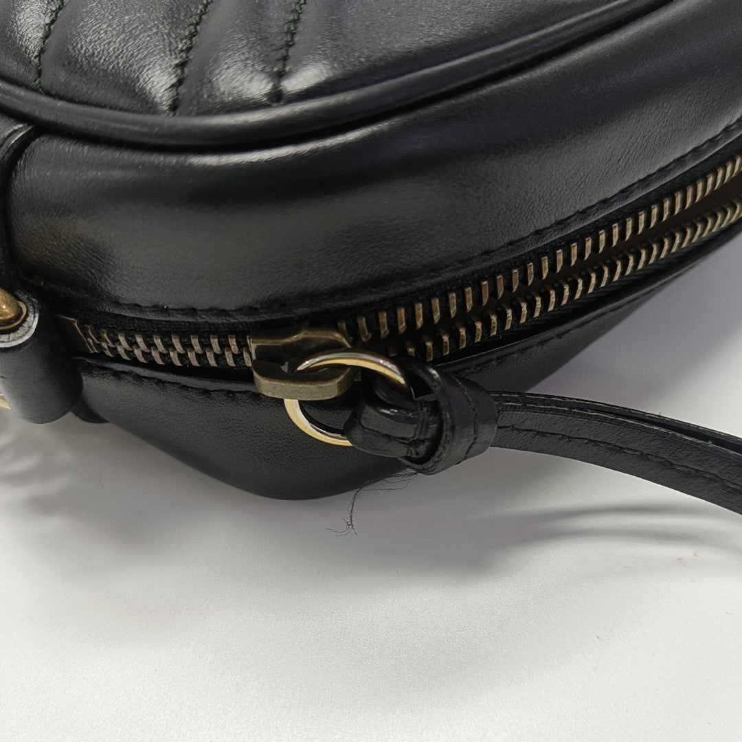 GG Marmont Mini Quilted Calfskin Black