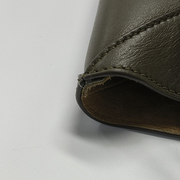 Puzzle Fold Medium Quilted Calfskin Green