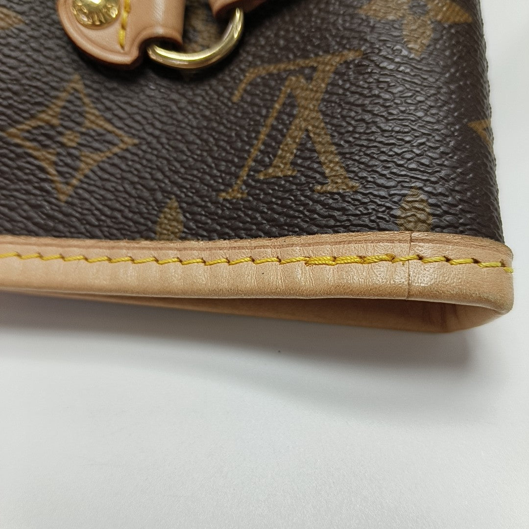 NEVERFULL MM Monogram Coated Canvas Brown
