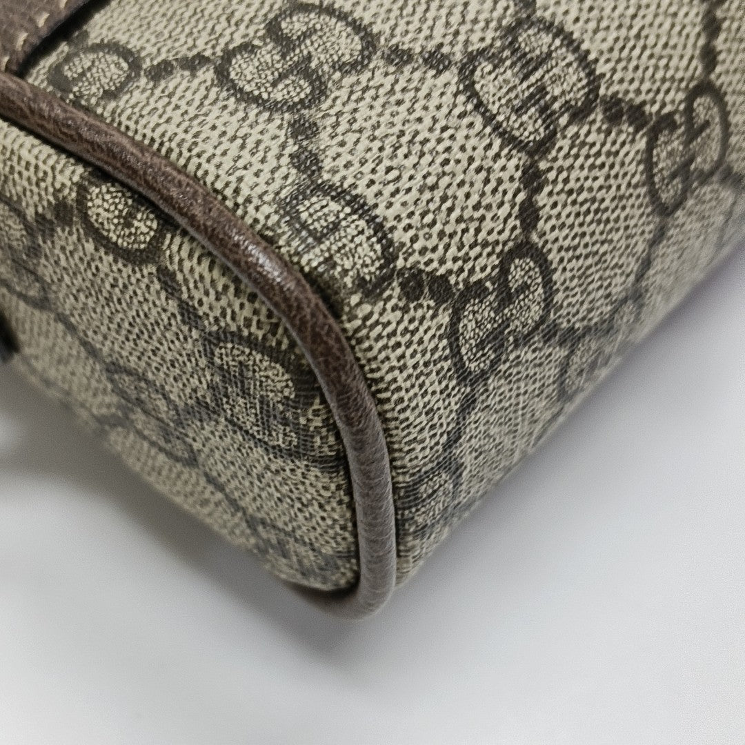 Ophidia Small Monogram Coated Canvas Beige