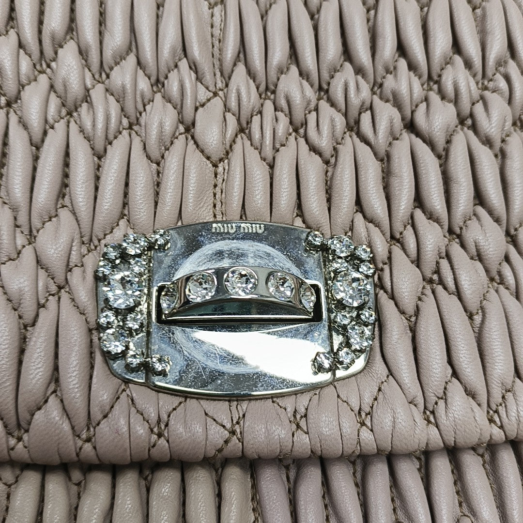 Crystal Quilted Lambskin Pink