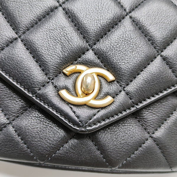Quilted Calfskin Shoulder Bag Black