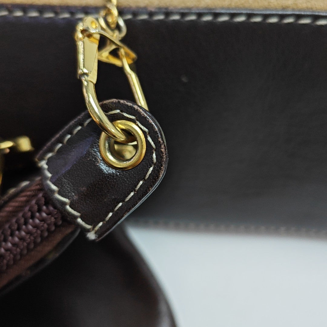Suede Tote Bag Brown