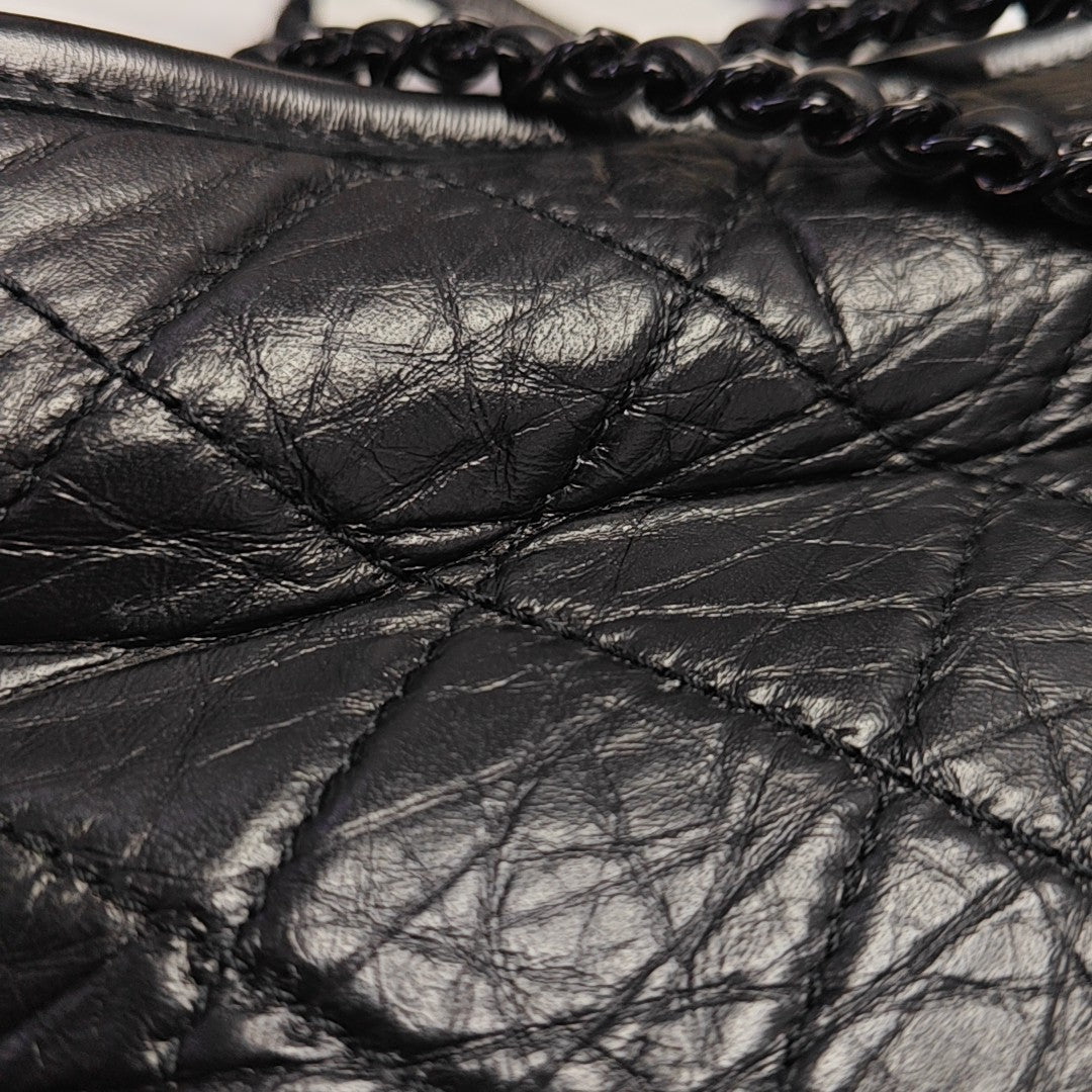 GABRIELLE Small Quilted Calfskin Black