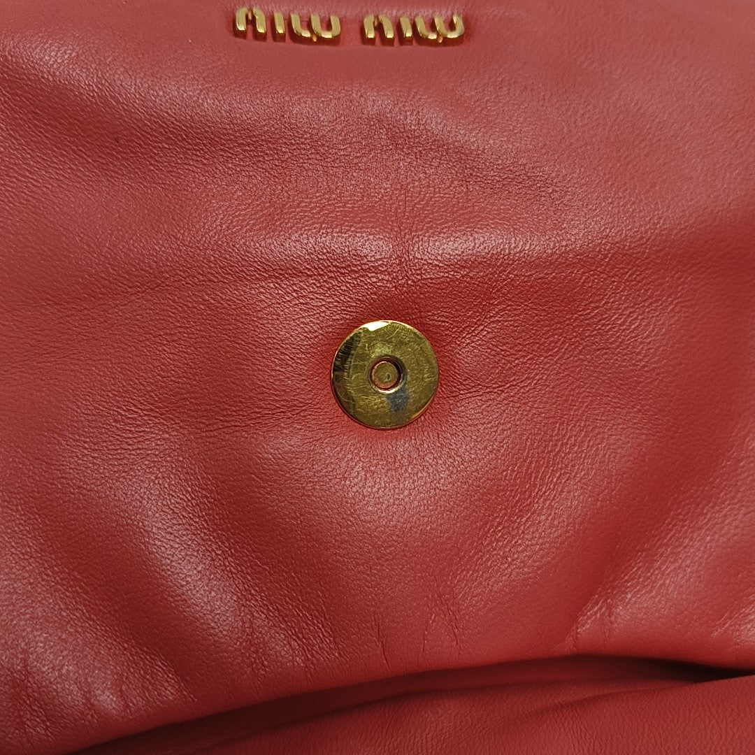 Lambskin Shoulder Bag Red