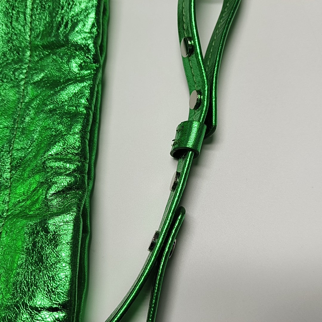 Leather Shoulder Bag Green