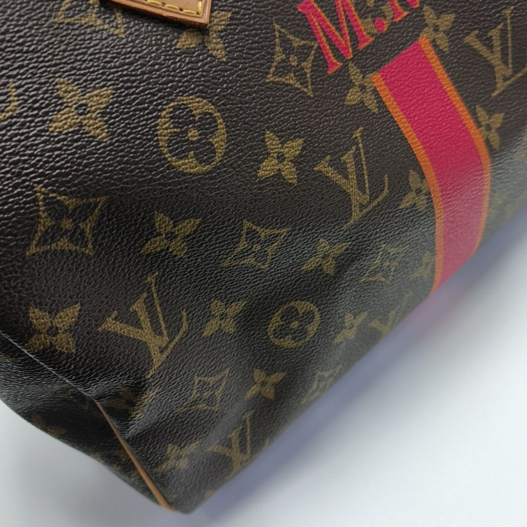SPEEDY 30 Monogram Coated Canvas Brown