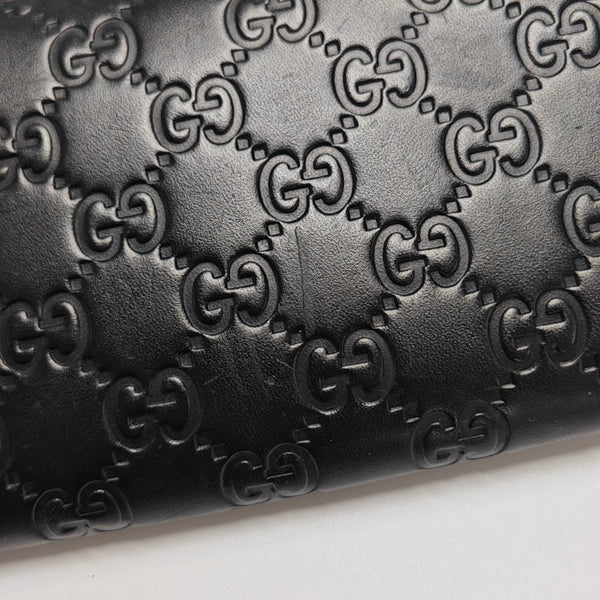 Interlocking G Small Monogram Calfskin Black Wallet